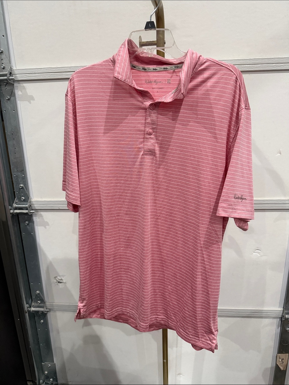 Walter Hagen Pink Striped Polo
